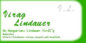 virag lindauer business card